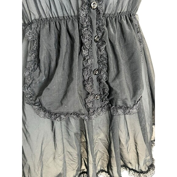 Sexy Little Things Victoria’s Secret Mesh Cami Slip Bustier Maid Medium Apron - Picture 5 of 10